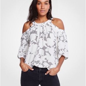 Ann Taylor Petite Cold Shoulder Blouse